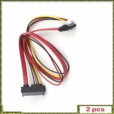 2pcs PH2.0 7+15 Female Power Cable 4PIN + SATA Adapter Drive Data 7+15P Cable picture