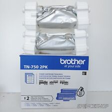 *Sealed in OB* Brother Genuine TN-750 2Pack Black Toner Cartridge (TN7502PK) picture