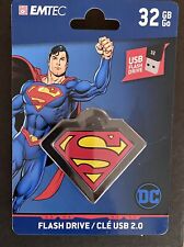 NEW Superman 32GB Flash Drive Keychain Emtec DC Comics 32 GB Sealed picture