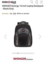 NWT Swiss Gear By Wenger Synergy Laptop Backpack-Black/Gray 16” picture