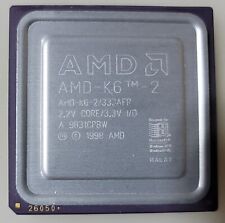 Vintage AMD K6 AMD-K6-2/333AFR 2.2V Core/3.3V Processor Collection/Gold picture