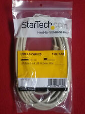 StarTech USBFAB_15 Beige 15 FT USB 2.0 Cable - USB A Male to USB B Male , M/M picture