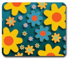 Flower Power Retro 60's 70's Groovy Hippie ~ Mouse Pad / Mousepad ~ Great Gift picture