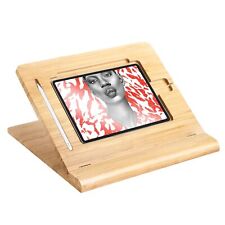 Tablet Desktop Stand Height Adjustable,Foldable Bamboo Drawing Ipad Holder,Mul picture