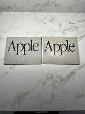 Two Vintage Apple Computer Mouse Pad Lot Garamond Type Logo Authentic 1980’s picture