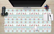 3D Snowflake Deer 06 Christmas Non-slip Office Desk Mat Keyboard Pad Game Zoe picture