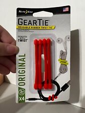 Nite Ize Original GearTie Reusable Rubber Twist Tie Cable 4 Pack of 3