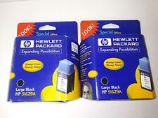 Vintage 2000 NOS Hewlett Packard Large Black HP 51629A Ink Cartridges (x2) New picture