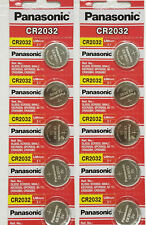 10 x SUPER FRESH Panasonic CR2032 CR-2032 Lithium Battery 3V Coin Cell Exp. 2030 picture