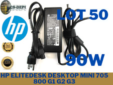 LOT50 OEM HP 90W AC Adapter Power Supply EliteDesk Desktop Mini 705 800 G1 G2 G3 picture