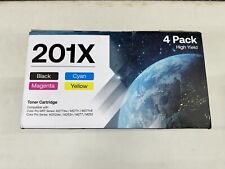 201X Toner Cartridge 4 Pack High Yield Black/Cyan/Magenta/Yellow NEW Printer picture