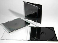 5.2mm Slim CD Jewel Case Single Black/Clear Tray Wholesale Lot picture
