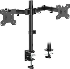Dual LCD Monitor Fully Adjustable Desk Mount Stand Fits 2 Screens up to 27 Inch, picture