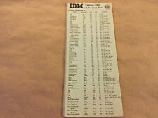 Vintage Rare IBM Early Computer System 360 Reference Data Brochure Manual Card picture