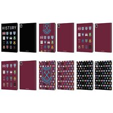 OFFICIAL WEST HAM UNITED FC CREST HISTORY LEATHER BOOK CASE FOR APPLE iPAD picture