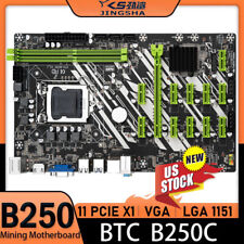 B250 BTC Mining Motherboard LGA 1151 12GPU PCIE 1X VGA HD For Miner Mainboard picture