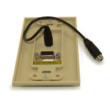 Wall plate: VGA Female/Female & Stereo TRS 3.5mm Audio  Gold Plated  Ivory picture