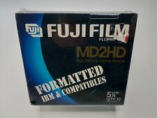 NEW SEALED Fuji Film Floppy Disk MD2HD 10-Pack 5.25