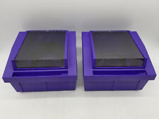 Vintage Lot of 2 Fellowes Multi Media 5.25” Floppy Disk Storage Tray Purple picture