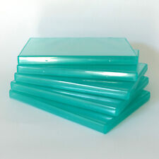 5 (FIVE) Clear GREEN Single DVD Cases Standard 14mm Color Tinted Sleeve LOT NEW picture