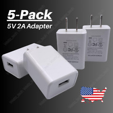 5-Pack Lot 5V 2A USB Port Wall Charger AC to DC Power Adapter For iPhone Samsung picture