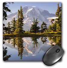 3dRose USA, Washington, Mt. Rainier reflecting in a tarn at sunset. MousePad picture