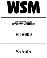 KUBOTA RTV 900 1100C CW SERVICE REPAIR MECHANIC SHOP MANUAL CD picture