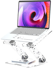 ZAW Acrylic Laptop Stand for Desk, Ergonomic Adjustable Clear Laptop Stand picture