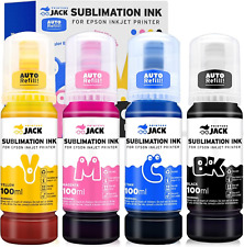Printers Jack 4x100ml Sublimation Ink Auto Refill for Epson EcoTank Supertank picture