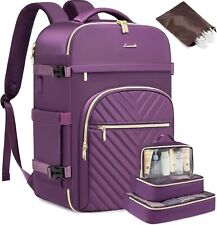 LOVEVOOK Large Travel Backpack for Women, TSA Carry on 40L(5pcs), Dark Purple  picture