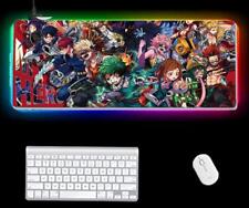 Large Mouse Pad for My Hero Anime RGB light colorful Gaming mouse pad 30*80cm  picture