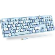 Usb Wired Computer Keyboard - Retro Typewriter Keyboard - Full Size Office Key picture