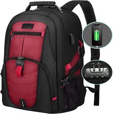 LOVEVOOK Travel Laptop Backpack Waterproof Anti Theft 17 inch, Red  picture