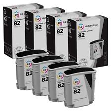 4PK LD Reman CH565A Compatible with HP 82 Black Ink Cartridge for Designjet 111 picture