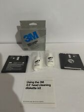 3M Head Cleaning Diskette Kit Box of 2 3.5”Vintage from 1989 Used Once picture
