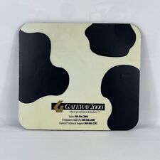 Vintage Gateway 2000 Cow Print Mouse Pad White and Black 7 Inch By 8 Inches picture