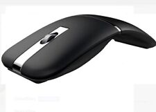 Foldable Arc Wireless Mouse With Usb Receiver, Bluetooth 2.4Ghz Dual-Mode Rech picture