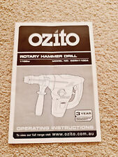 Vintage Ozito Rotary Hammer Drill User Guide manual book picture