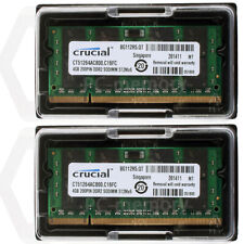  Crucial 8GB 2x 4GB PC2-6400 DDR2 800MHz Laptop Memory 200PIN CT51264AC800.C16FC picture