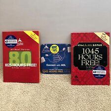 3 VINTAGE Software CD's  AOL 8.0 and 8.0 Plus  picture