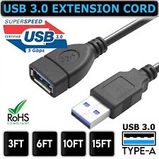 USB 3.0 Extender Extension Cable Cord Type A Male to  Female 2~10FT HIGH SPEED picture