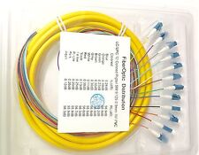 Lot of 10 12 Strand 9/125 Fiber Optic Pigtail 3m LC/UPC Single Mode -876546 picture
