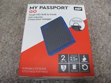 New WD 2TB My Passport Go Portable External SSD WDBMCG0020BBT-WESN Black/Cobalt picture