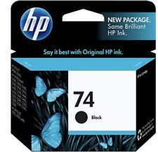 Genuine HP 74 Factory Sealed Black Printer ink cartridge EXP. SEPT 2024 picture