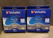 Verbatim Blu-Ray BD-R 25GB 4X ~ 2 Packs Of 10 NEW 20 Discs picture