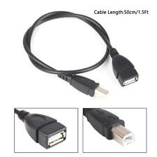 2PCS USB 2.0 Type A Female to USB B Male Scanner Printer Adapter Cable Utility picture