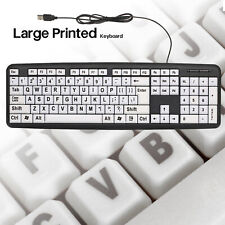 Big Bright Easy See Keyboard Large Print Letter Keys for Visual Impaired O0K3 picture