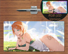 Anime RGB LED Large Mouse Pad Legend of Zelda Tears of the Kingdom Gaming Mat picture