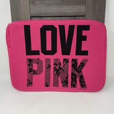 Victorias Secret LOVE PINK Laptop Sleeve Bag Case Pink Padded Zip Y2K Tech VS picture