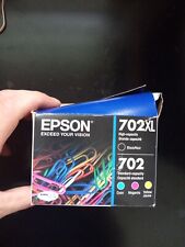 Epson 702 XL Black & 702 Tri-color Ink Cartridges Open Box All Unused 07/2025 picture